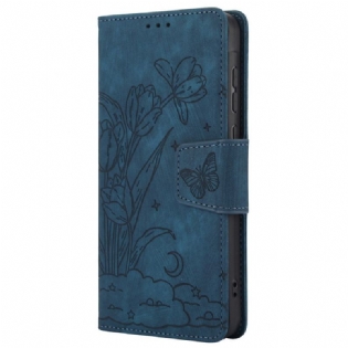 Flip Cover Realme 12 Pro / 12 Pro Plus Blomstertryksrem