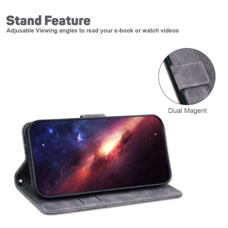 Flip Cover Realme 12 Pro / 12 Pro Plus Strappy Vævet Mønster