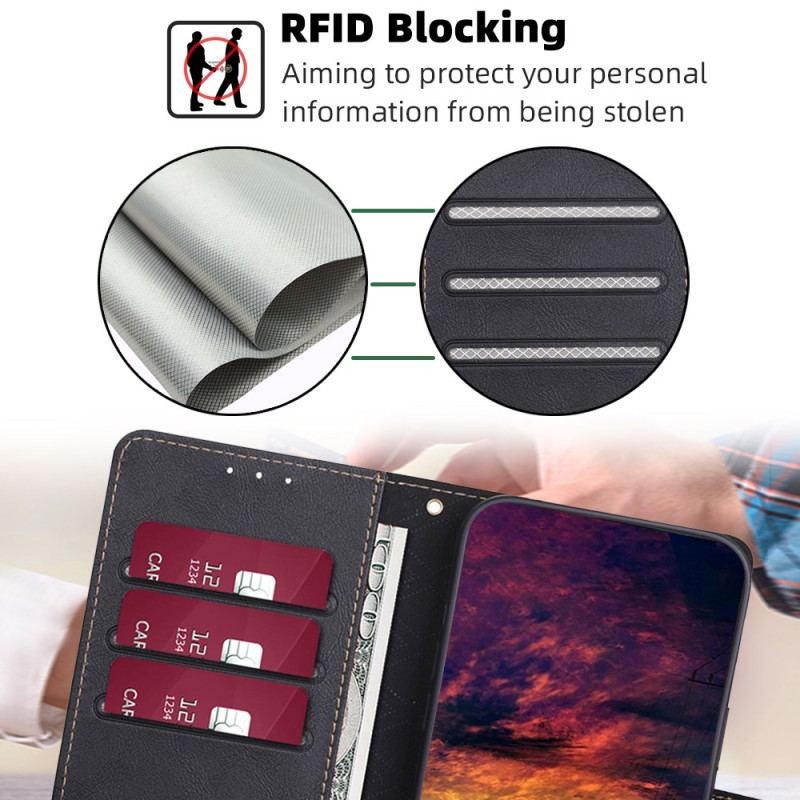 Flip Cover Realme 12 Pro / 12 Pro Plus Vintage Effect Rfid-blokering