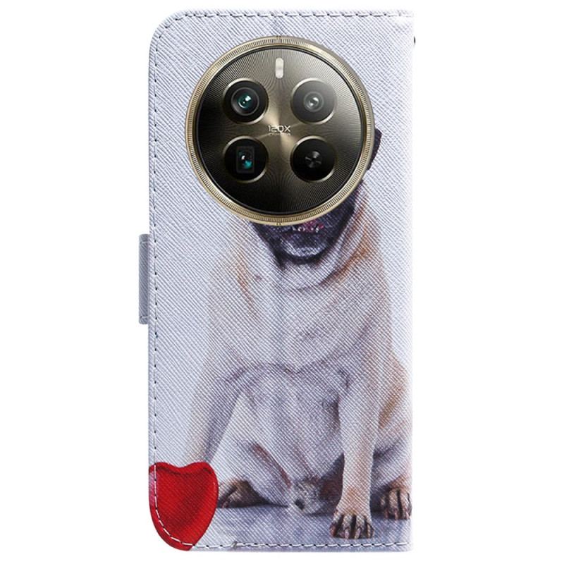 Læder Cover Realme 12 Pro / 12 Pro Plus Mops Hund