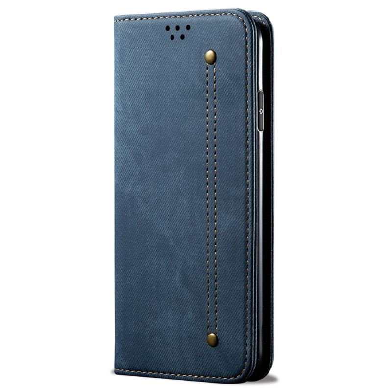 Læder Cover Realme 12 Pro / 12 Pro Plus Telefon Etui Jeansstof