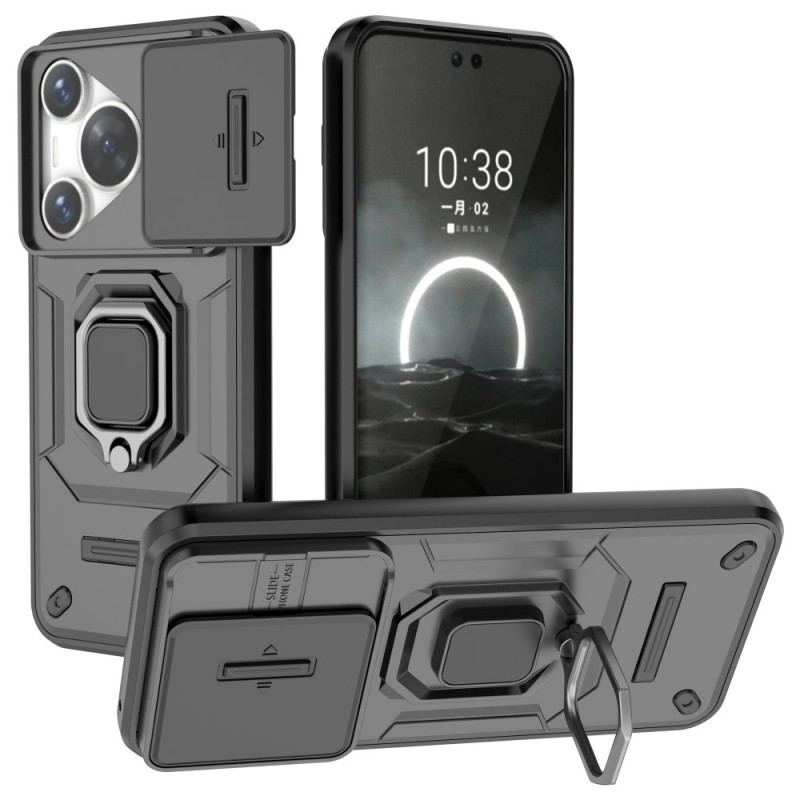 Cover Huawei Pura 70 Heavy Duty Ring Med Glidende Linsebeskyttelse