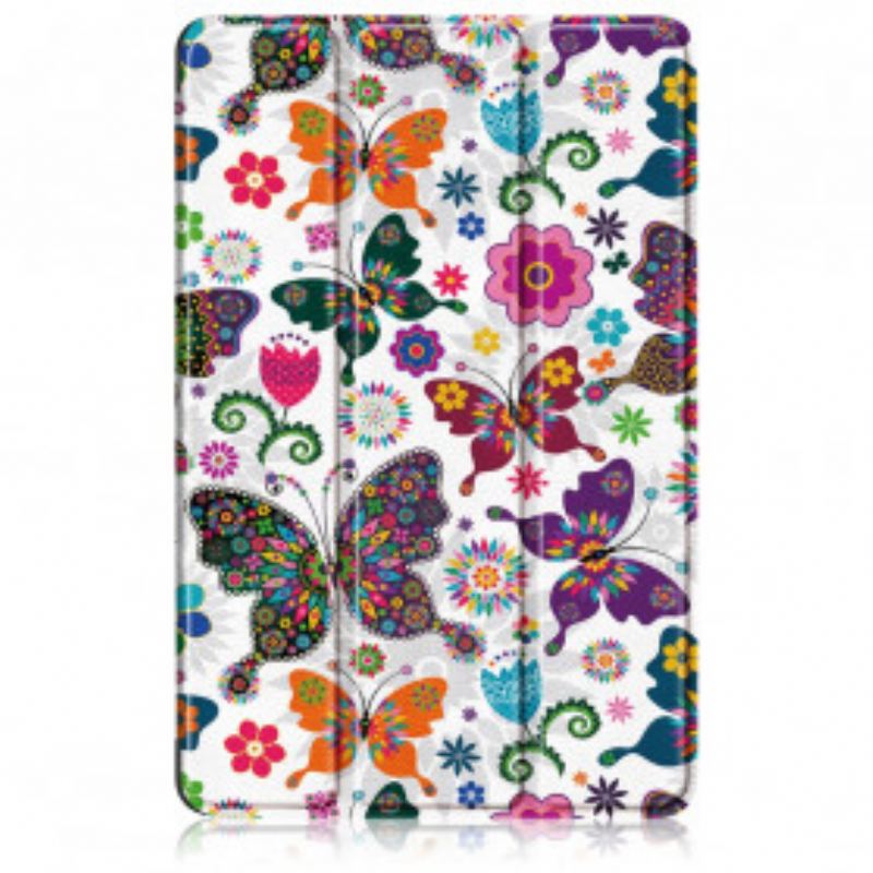 Cover Huawei MatePad Pro 12.6 (2021) Forbedrede Retro Sommerfugle Og Blomster