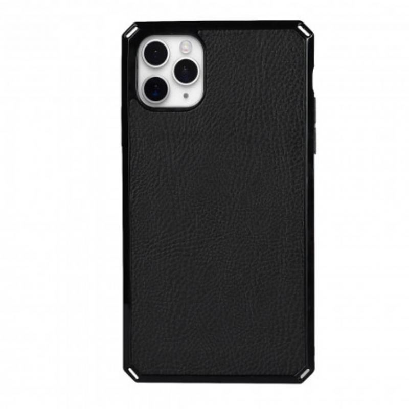 Cover iPhone 11 Pro Max Flip Cover Aftageligt Ægte Litchi-læder