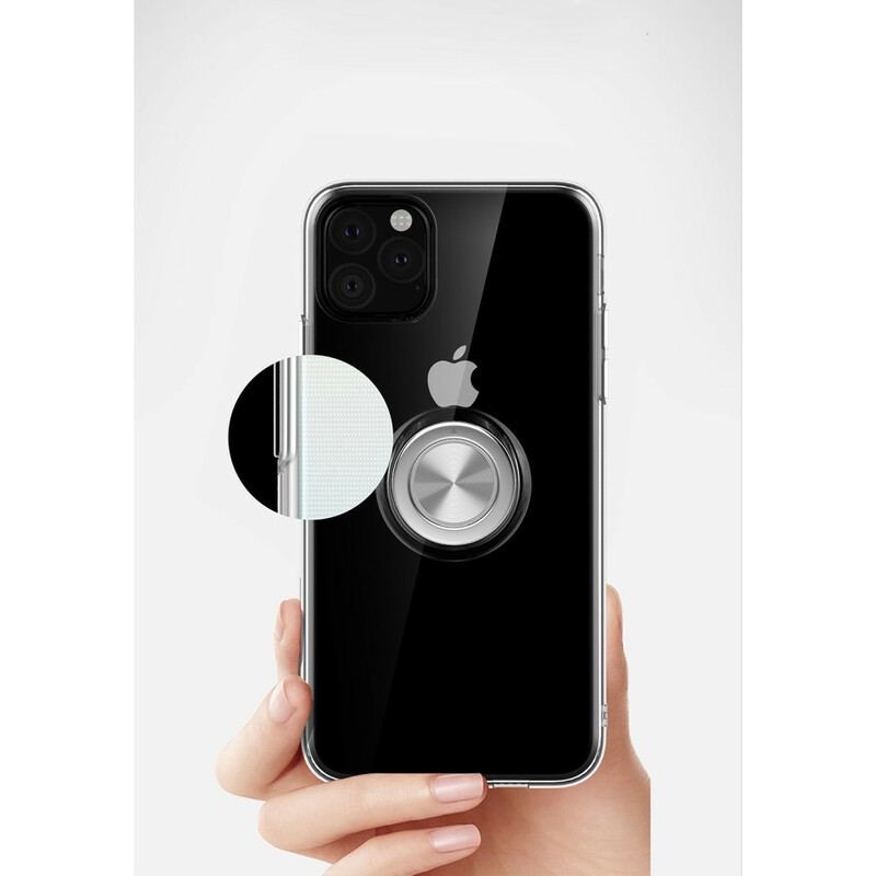 Cover iPhone 11 Pro Max Gennemsigtig Med Ring-support