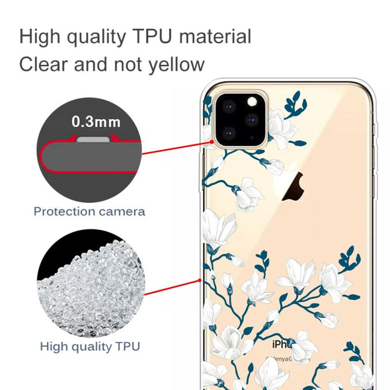 Cover iPhone 11 Pro Max Hvide Blomster