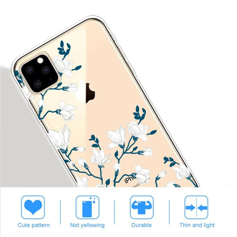 Cover iPhone 11 Pro Max Hvide Blomster