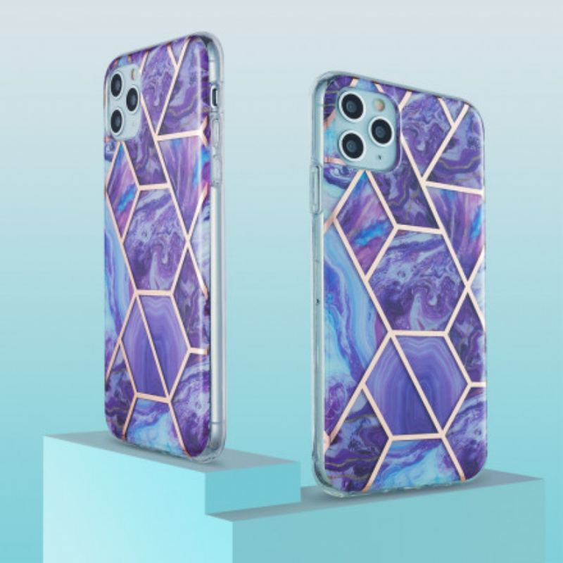 Cover iPhone 11 Pro Max Silikone Marmor Geometri