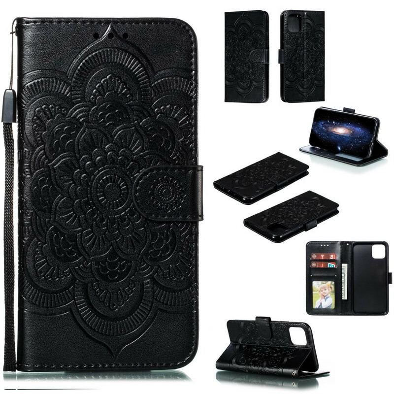 Flip Cover iPhone 11 Pro Max Med Snor Mandala Med Fuld Rem