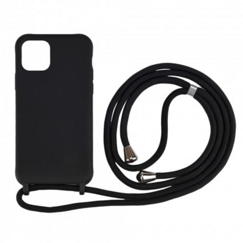 Mobilcover iPhone 11 Pro Max Med Snor Med Fleksibel Silikoneledning