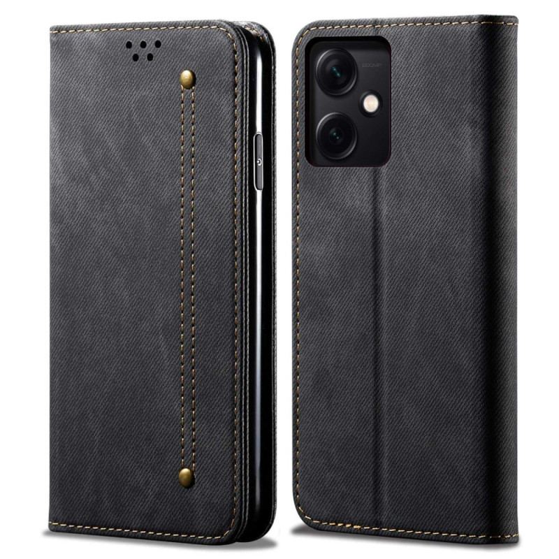 Cover Xiaomi Redmi Note 12 5G Flip Cover Denim Stof