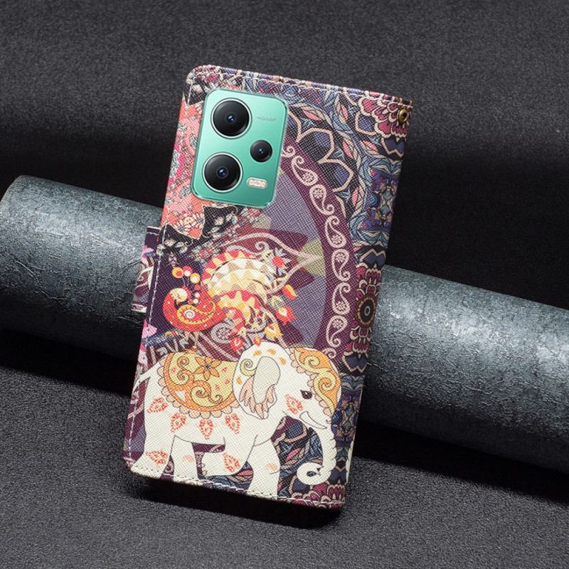 Flip Cover Xiaomi Redmi Note 12 5G Elefant Lynlåslomme