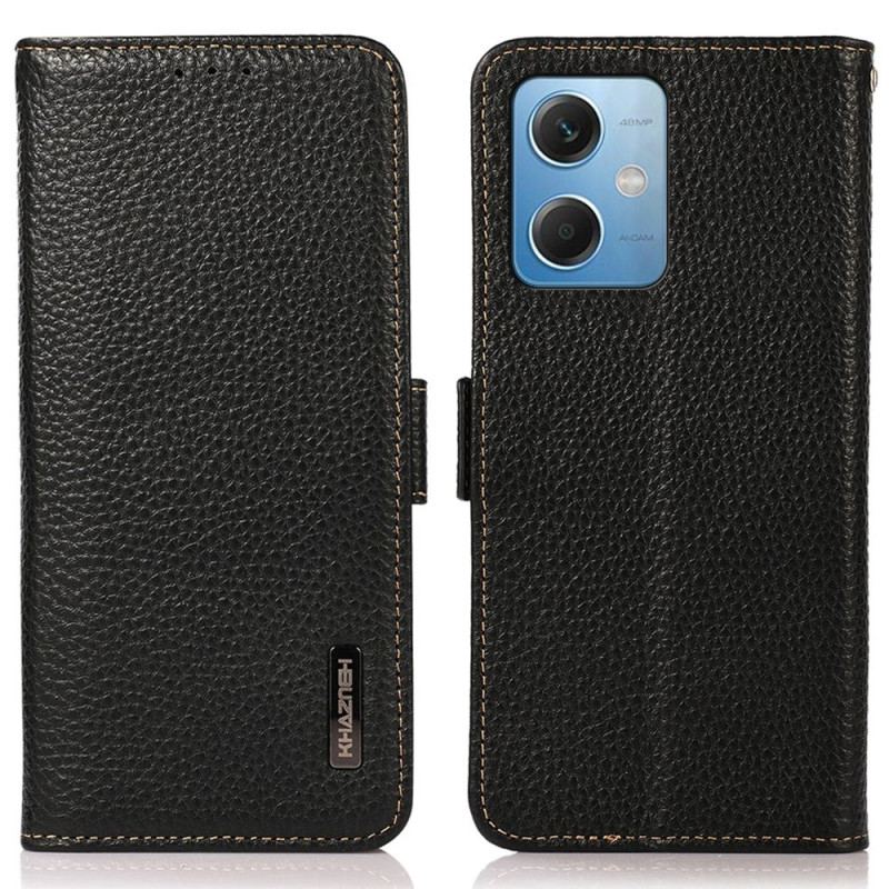 Flip Cover Xiaomi Redmi Note 12 5G Litchi Læder Khazneh Rfid