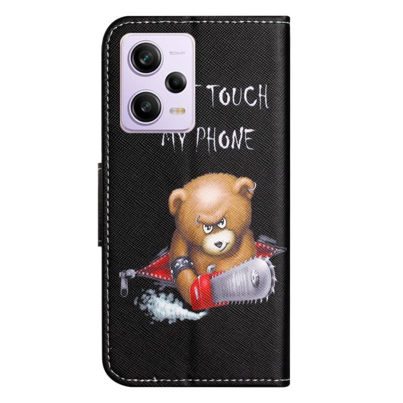 Flip Cover Xiaomi Redmi Note 12 5G Med Snor Farlig Thong Bear