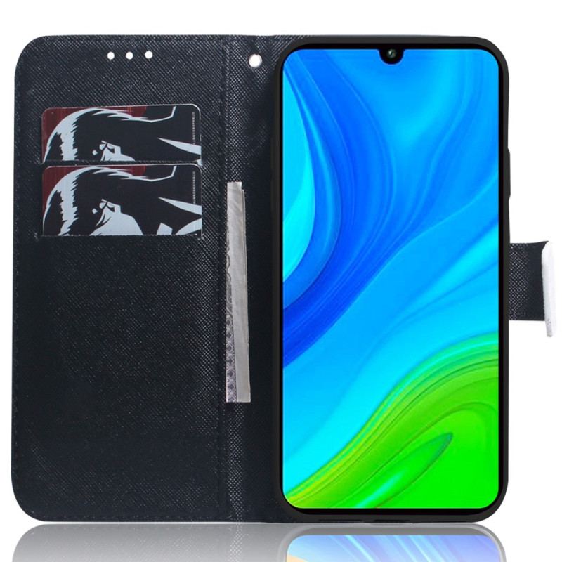 Flip Cover Xiaomi Redmi Note 12 5G Med Snor Strappy Panda