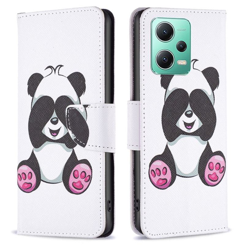 Læder Cover Xiaomi Redmi Note 12 5G Min Panda