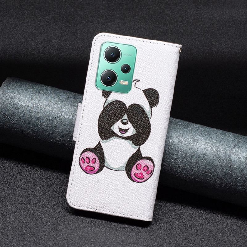 Læder Cover Xiaomi Redmi Note 12 5G Min Panda