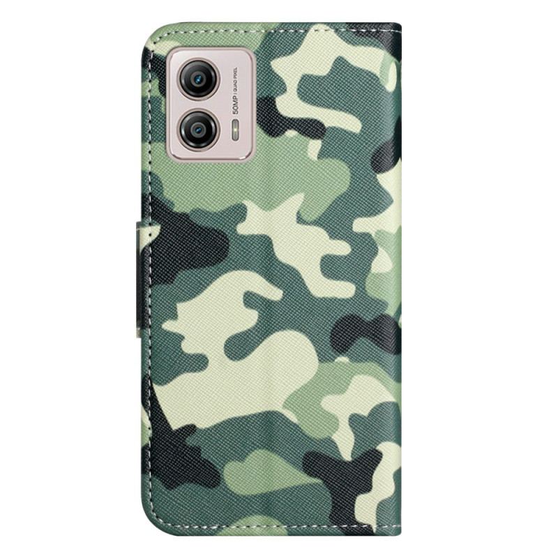 Læder Cover Moto G73 5G Camouflage