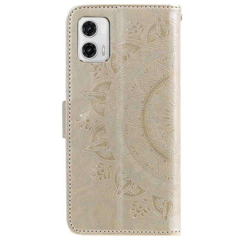 Læder Cover Moto G73 5G Sol Mandala