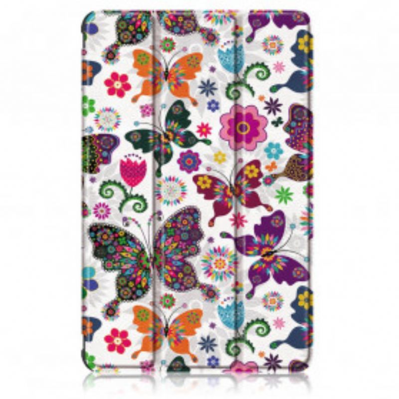 Cover Huawei MatePad New Forbedrede Retro Sommerfugle Og Blomster