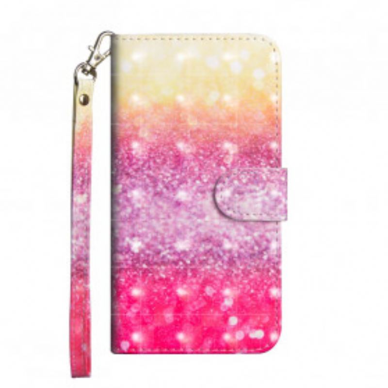 Flip Cover Google Pixel 4A Magenta Glitter Gradient