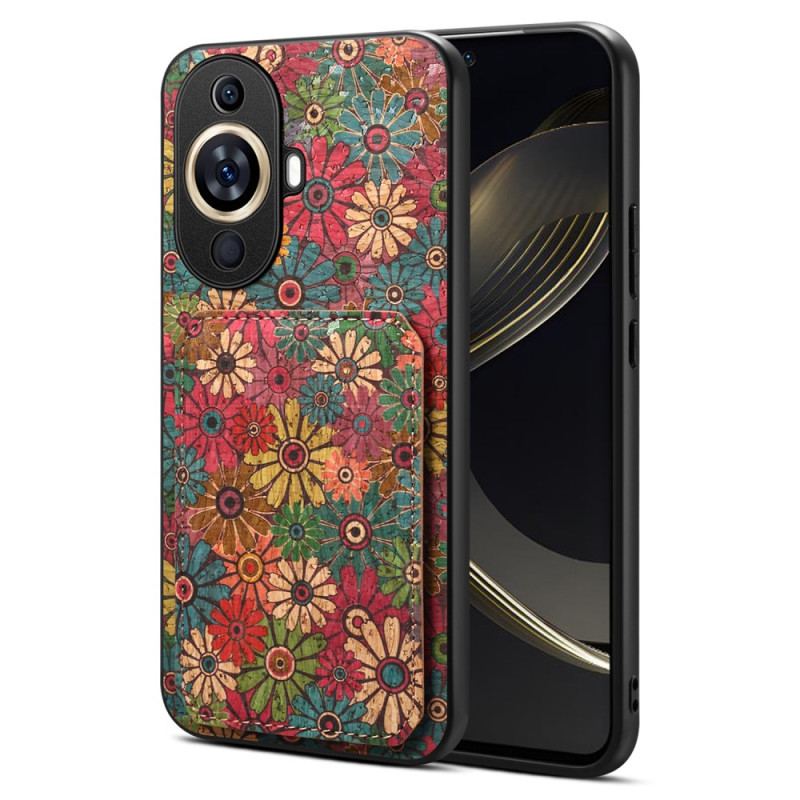 Cover Huawei Nova 11 Pro Blomstermønster Kortholder