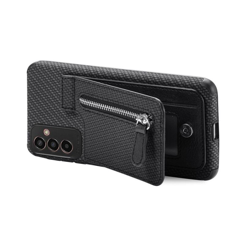 Cover Samsung Galaxy M13 Carbon Fiber Kortholder Beslag