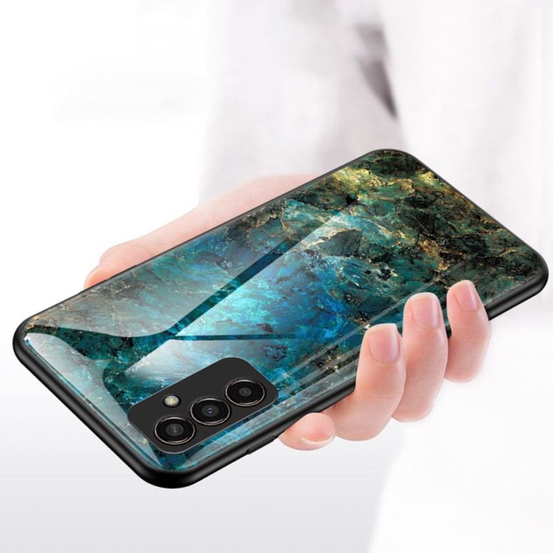 Cover Samsung Galaxy M13 Marmor Hærdet Glas