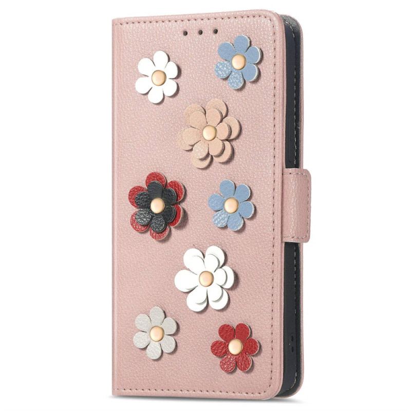 Flip Cover Samsung Galaxy M13 3d Blomster