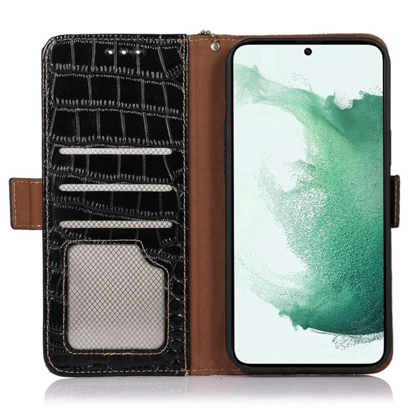 Flip Cover Samsung Galaxy M13 Crocodile Style Rfid