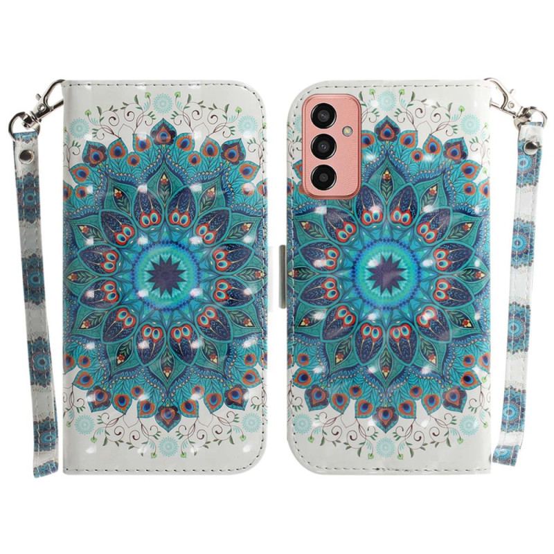 Flip Cover Samsung Galaxy M13 Mandala Med Snor