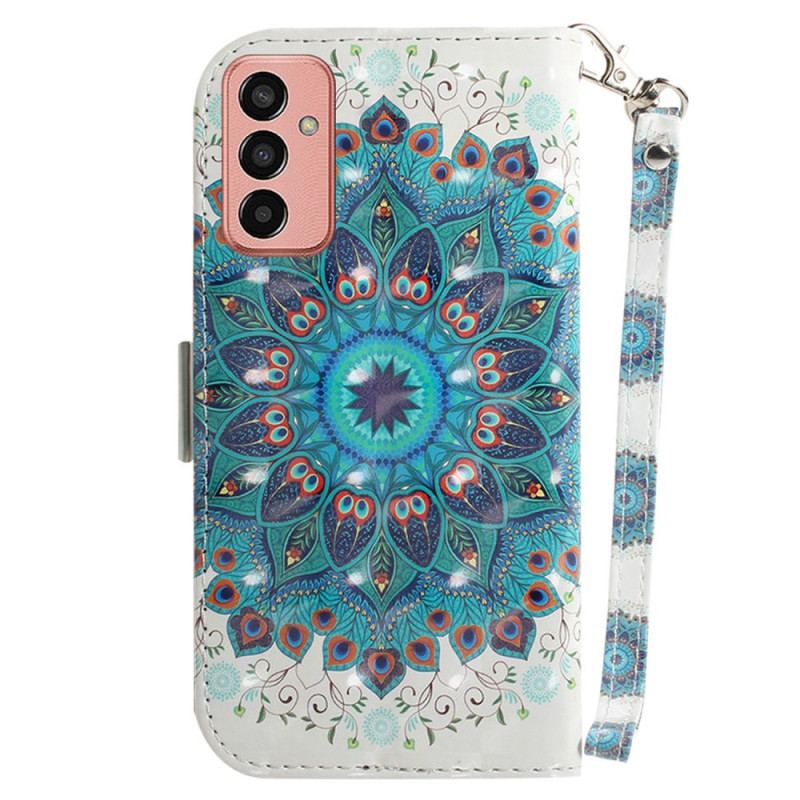 Flip Cover Samsung Galaxy M13 Mandala Med Snor