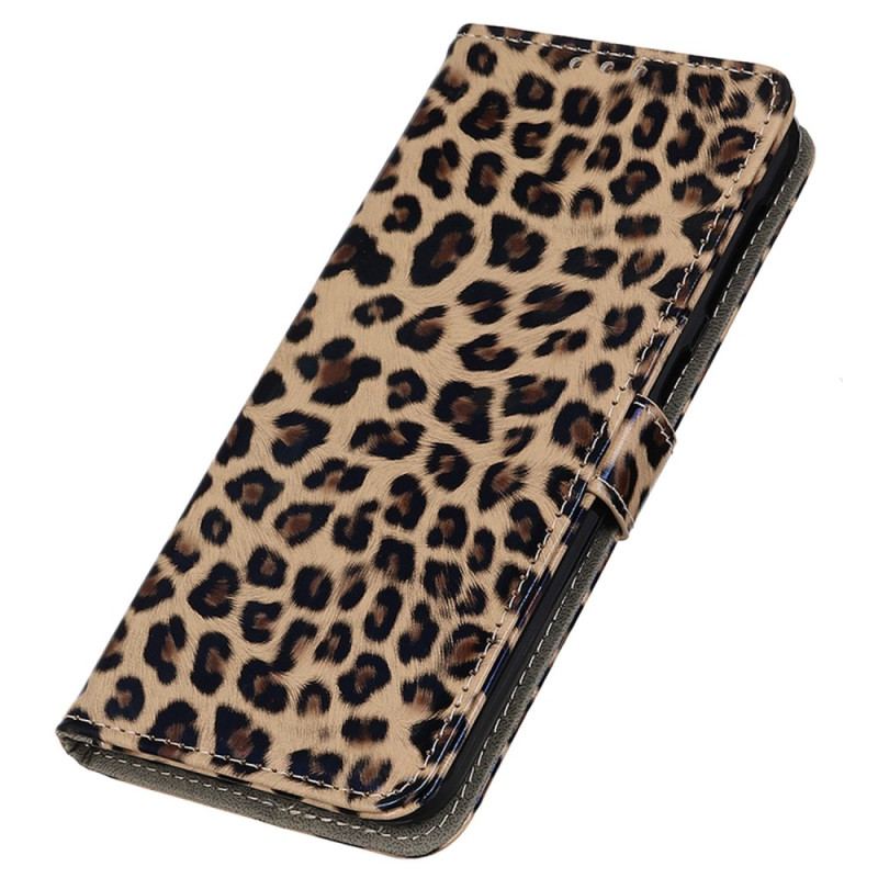 Læder Cover Samsung Galaxy M13 Leopard Hud Effekt