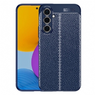 Cover Samsung Galaxy A54 5G Dobbelt Linje Litchi Læder Effekt