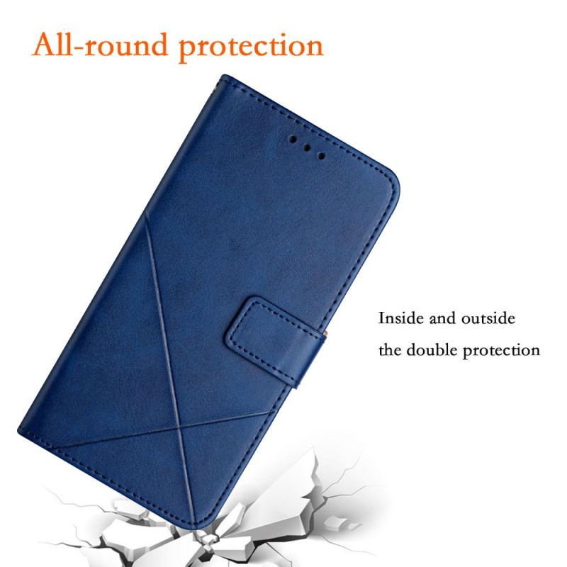 Flip Cover Samsung Galaxy A54 5G Stil Læder Linjer