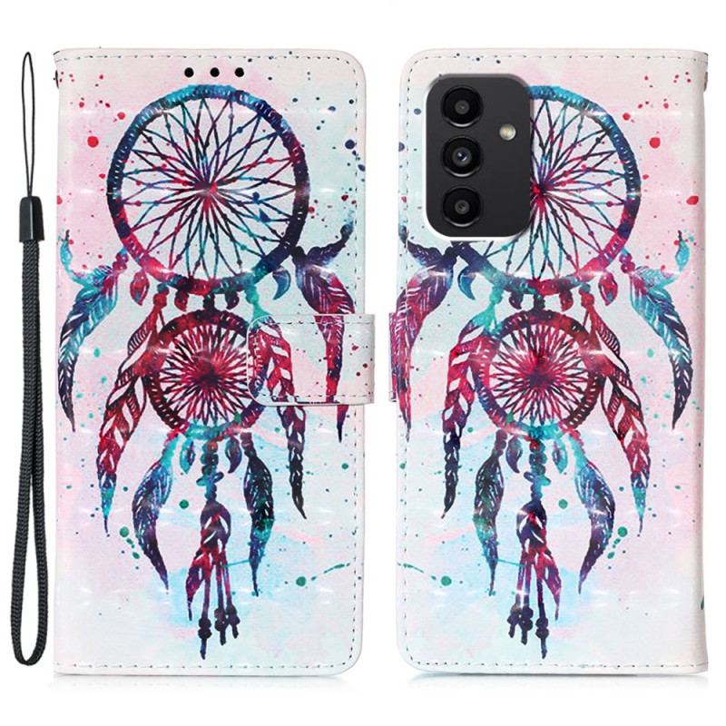 Læder Cover Samsung Galaxy A54 5G Drømmefanger Med Snor