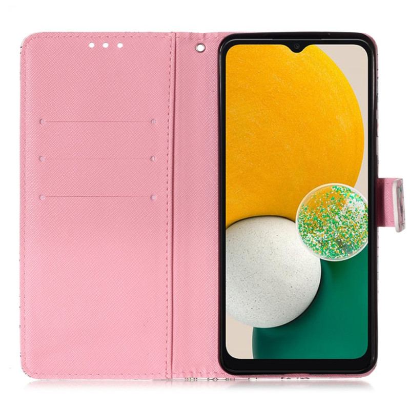 Mobilcover Læder Cover Samsung Galaxy A54 5G Tigervalmuesnor