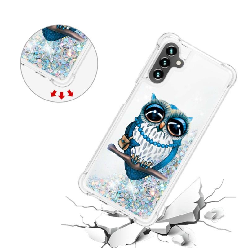 Mobilcover Samsung Galaxy A54 5G Pailletter Miss Owl