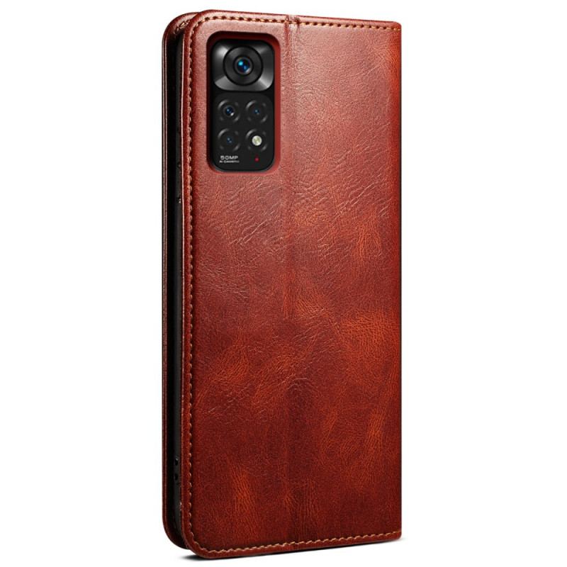 Cover Xiaomi Redmi Note 11 / 11S Flip Cover Voksbehandlet Kunstlæder