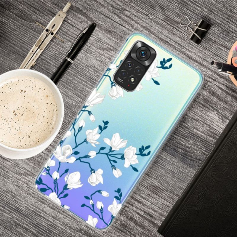 Cover Xiaomi Redmi Note 11 / 11S Hvide Blomster