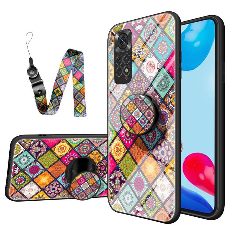 Cover Xiaomi Redmi Note 11 / 11S Patchwork Magnetisk Holder