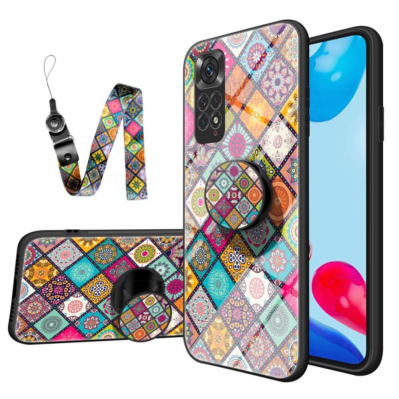 Cover Xiaomi Redmi Note 11 / 11S Patchwork Magnetisk Holder