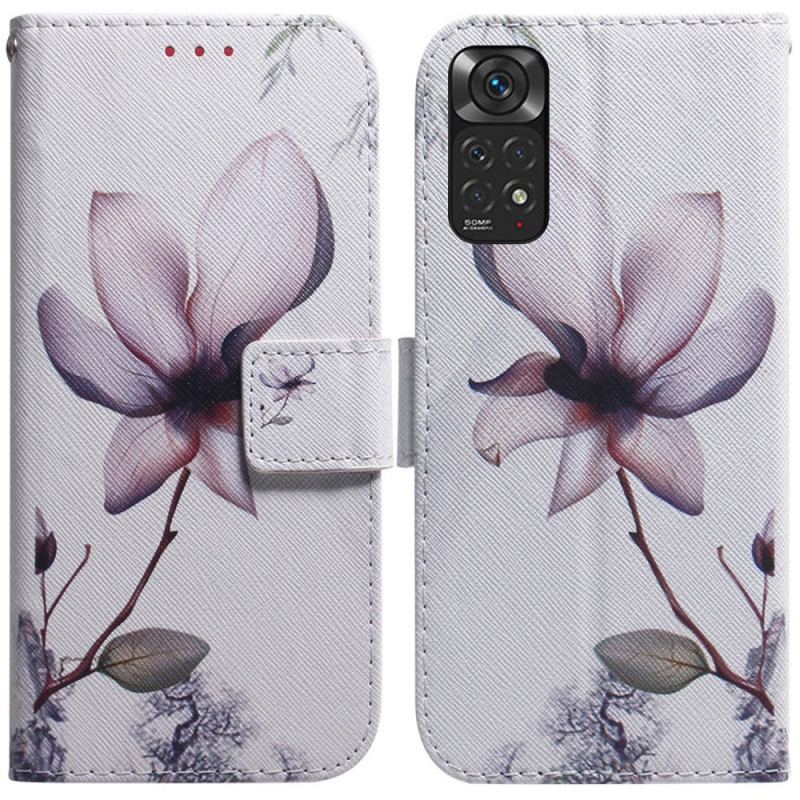 Flip Cover Xiaomi Redmi Note 11 / 11S Blomst Støvet Pink