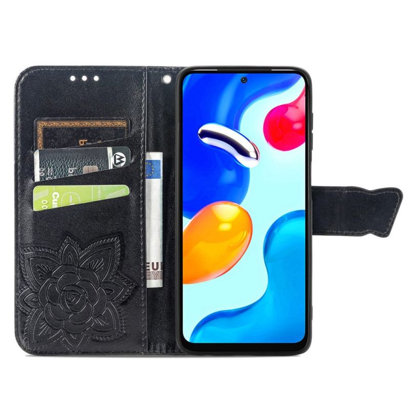 Flip Cover Xiaomi Redmi Note 11 / 11S Halv Sommerfugl