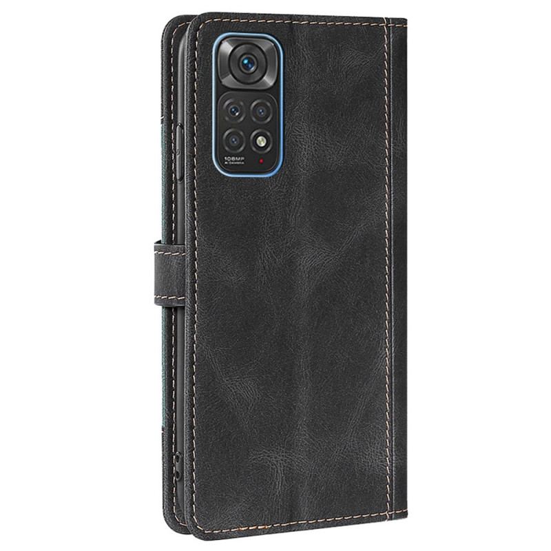 Flip Cover Xiaomi Redmi Note 11 / 11S Imiteret Læder Bicolor Stilfuld