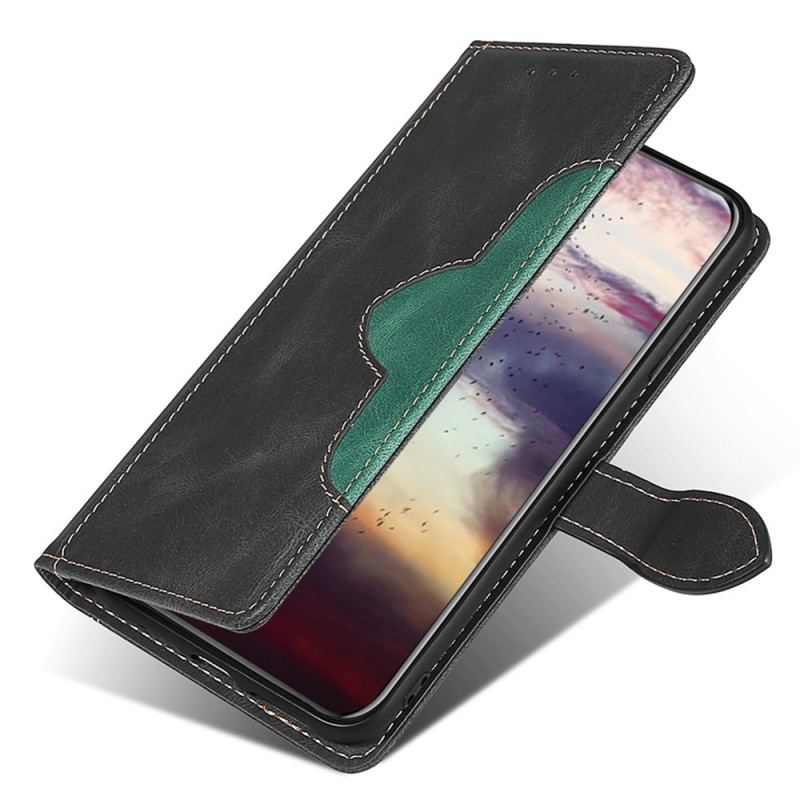 Flip Cover Xiaomi Redmi Note 11 / 11S Imiteret Læder Bicolor Stilfuld