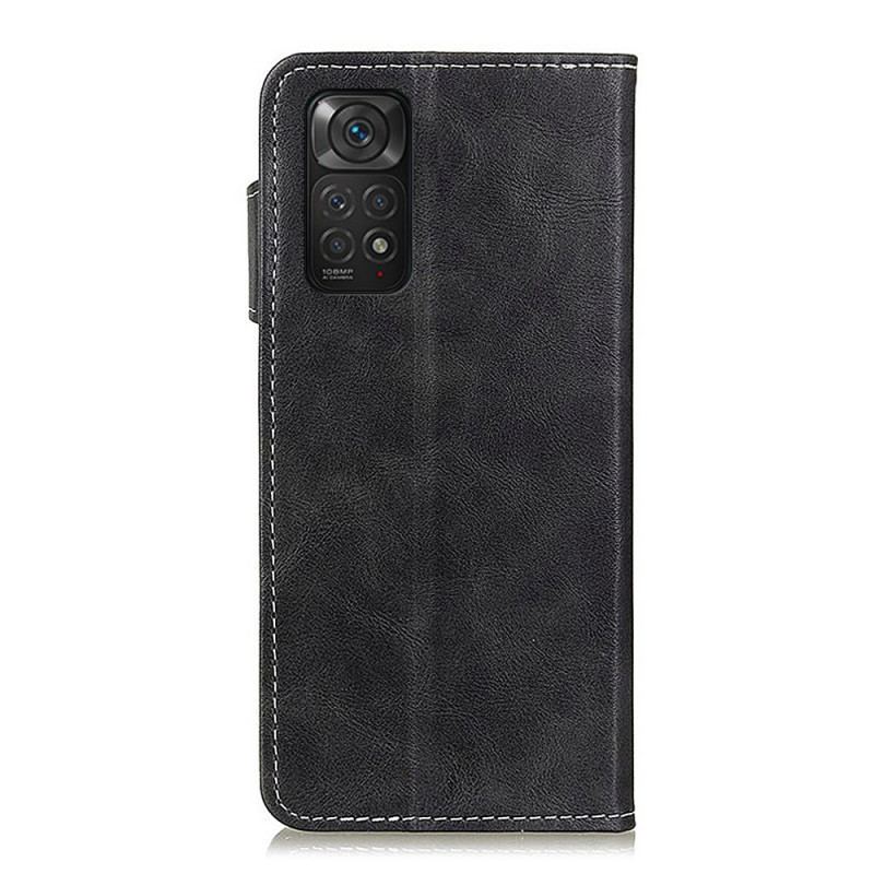 Flip Cover Xiaomi Redmi Note 11 / 11S Kunstnerisk Og Sømme