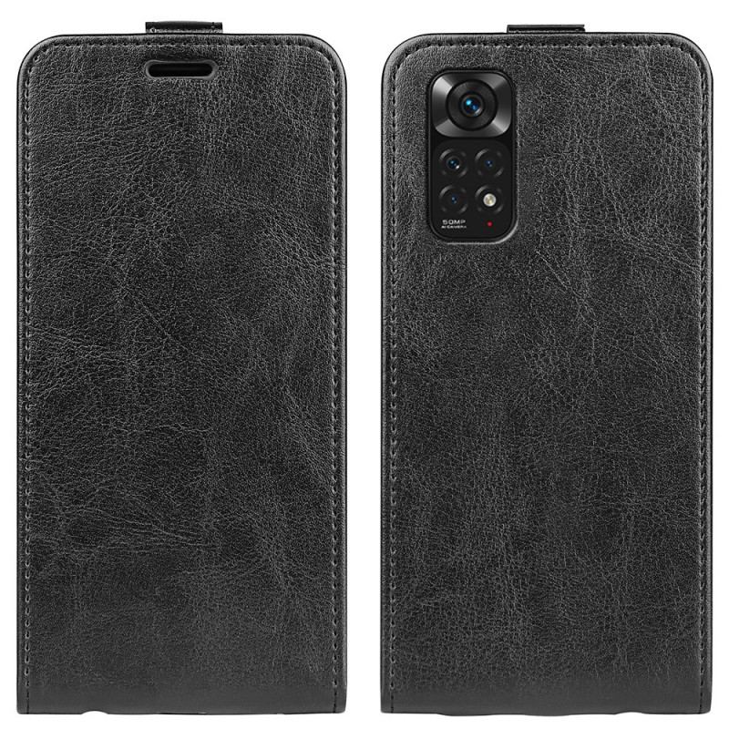 Flip Cover Xiaomi Redmi Note 11 / 11S Læder Cover Lodret Klap I Lædereffekt