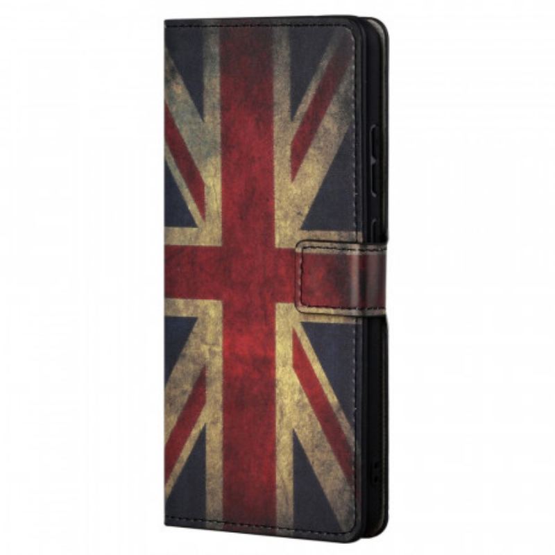 Flip Cover Xiaomi Redmi Note 11 / 11S Med Snor Englands Flag Med Snor