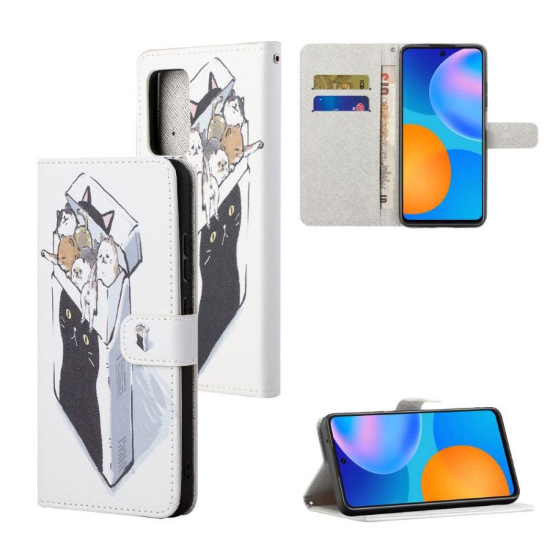 Flip Cover Xiaomi Redmi Note 11 / 11S Med Snor Levering Thong Cats